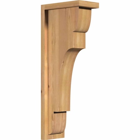 Ekena Millwork New Brighton Smooth Corbel w/Backplate, Western Red Cedar, 5 1/2"W x 10"D x 26"H COR06X10X26NEB01SWR